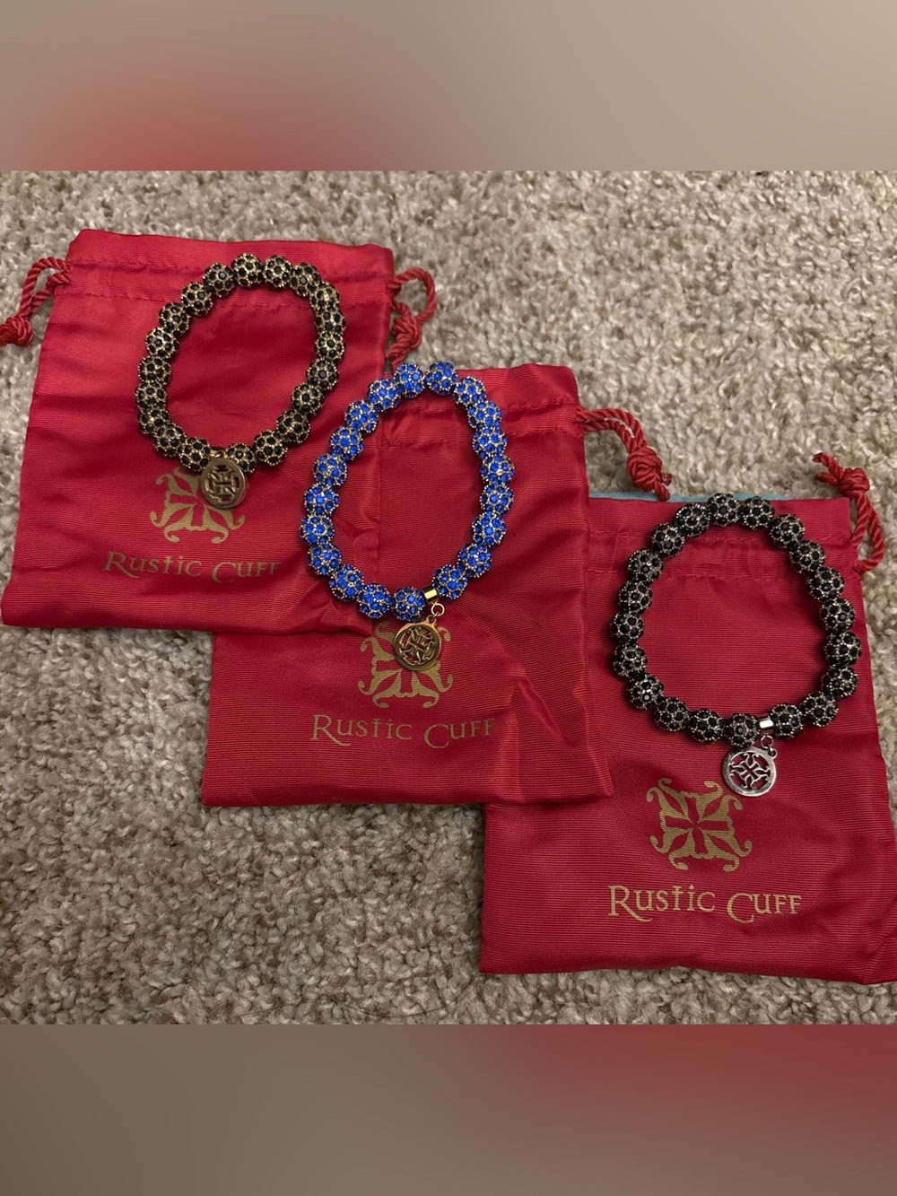 Rustic Cuff Bracelet Bundle – 3 Stretch Bracelets